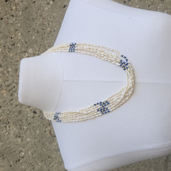 vintate pearl multi strand necklace - Picture 1 of 10